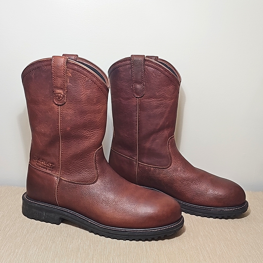 ARIAT RigTek Composite Toe H2O Waterproof Brown Leather Men's Work Boots…